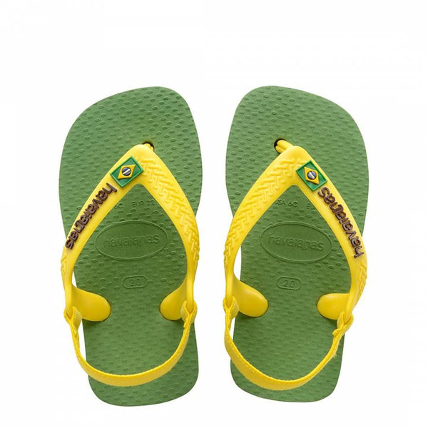 Baby Green Bamboo Brazil Logo II Flip Flops