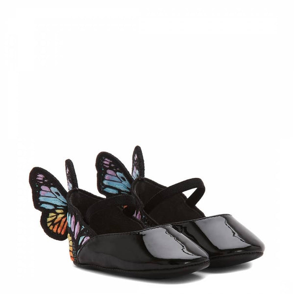 Baby Black/Rainbow Chiara Embroidery Ballerina