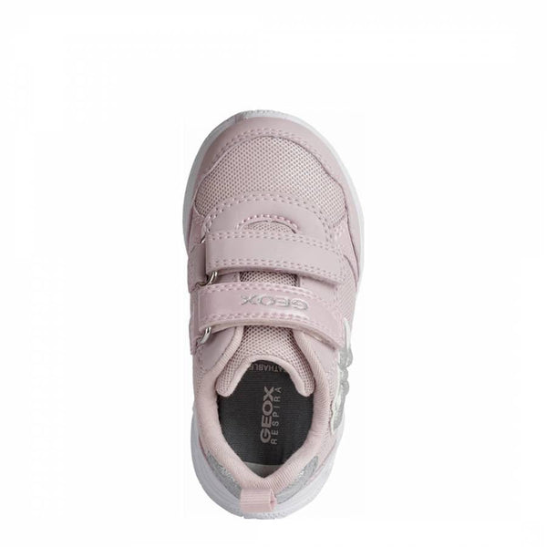 Baby Girl's Pink and Silver Bow Sprintye Sneakers