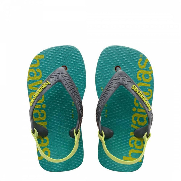 Baby Green and Orange Logomani Flipflops