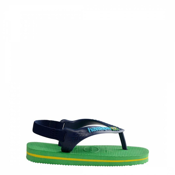 Baby Leaf Green Brazil Logo Flip Flops
