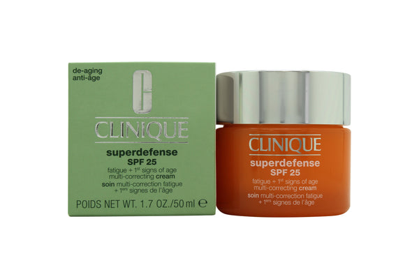 Clinique Superdefense Fatigue + 1st Signs Of Age Multi-Correcting Cream SPF25 50ml - Very Dry to Dry Combination Skin