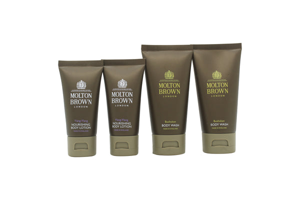Molton Brown Gift Set 2 x 50ml Bushukan Body Wash + 2 x 30ml Ylang-Ylang Body Lotion - Angelify Beauty