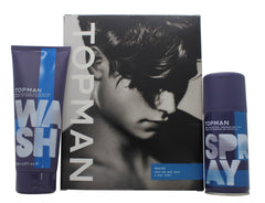 Topman Marine Gift Set 150ml Body Spray + 200ml Hair & Body Wash - Angelify Beauty