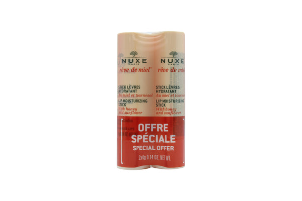Nuxe Rêve De Miel Lip Moisturising Stick Duo Gift Set 2 x 4g Lip Balms