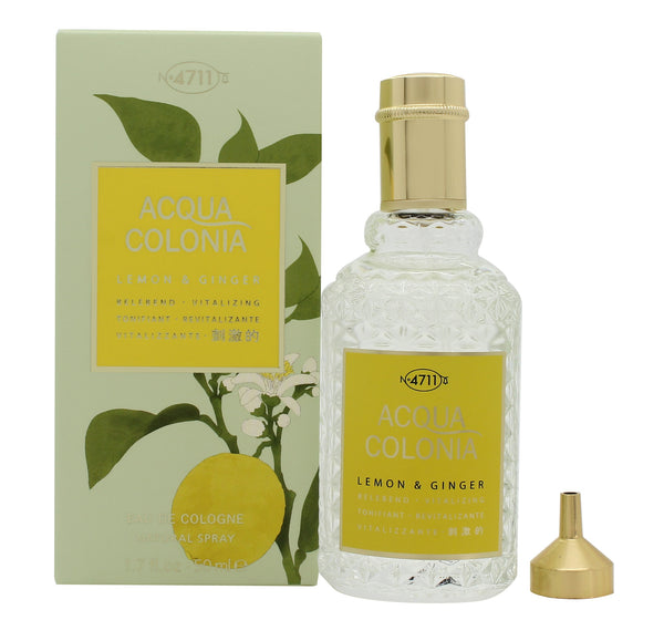 Mäurer & Wirtz 4711 Acqua Colonia Lemon & Ginger Eau de Cologne 50ml Spray - Angelify Beauty