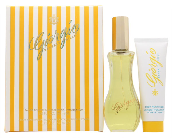 Giorgio Beverly Hills Giorgio Yellow Gift Set 90ml EDT + 50ml Body Lotion - Angelify Beauty