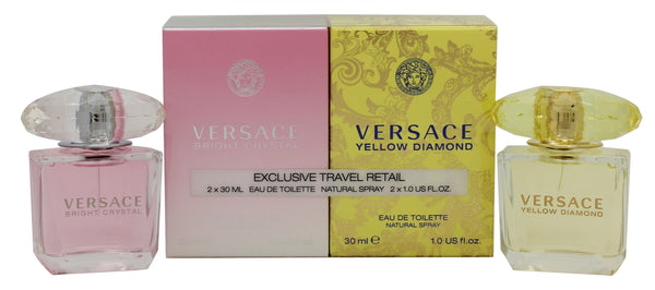 Versace Gift Set 30ml Yellow Diamond EDT + 30ml Bright Crystal EDT - Angelify Beauty