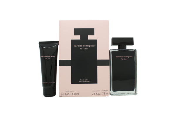 Narciso Rodriguez For Her Gift Set 100ml EDT + 75ml Body Lotion - Angelify Beauty