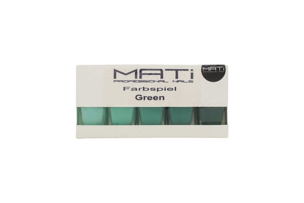 MATi Professional Nails Gift Set Green 5 x 5 Nail Polish - Angelify Beauty
